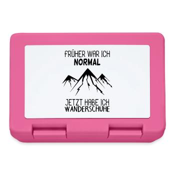 Berg Berge Spruch Wandern Berggipfel Gipfel - Brotdose - Pink - Vorne