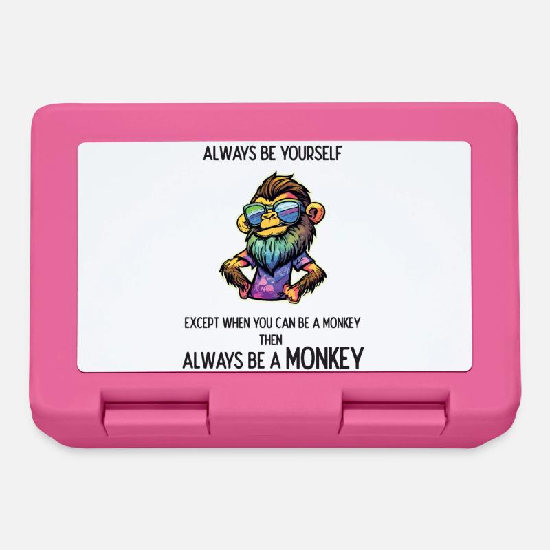 Always Be a Monkey - Lunchbox - pink