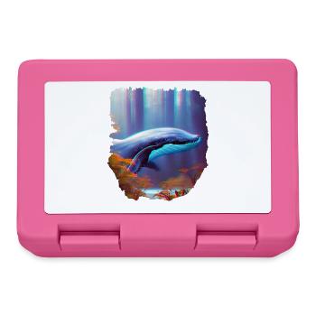 Surrealismus Kunst Wal im Wald - Brotdose - Pink - Vorne