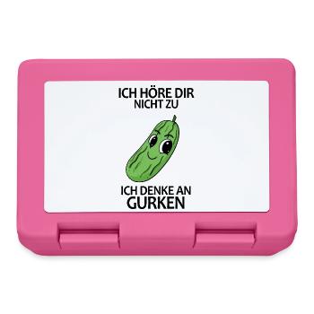Gurke Spruch - Brotdose - Pink - Vorne