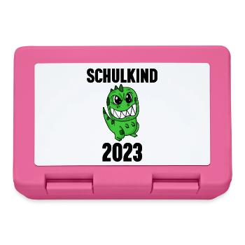 Schuldkind Einschulung 2023 - Brotdose - Pink - Vorne