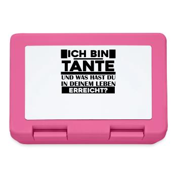 Tante Spruch - Tante Sprüche - Brotdose - Pink - Vorne