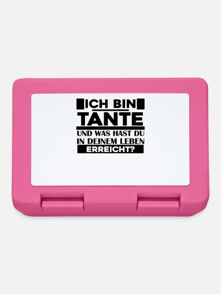 Tante Spruch - Tante Sprüche - Brotdose - Pink