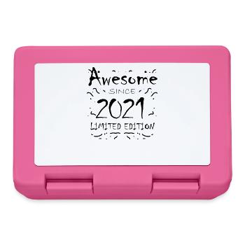 2021 - Jahrgang 2021 - Fantastisch seit 2021 - Brotdose - Pink - Vorne