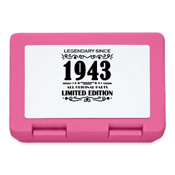 1943 - Né en 1943 - Construit en 1943 - Boîte à goûter - rose - Devant