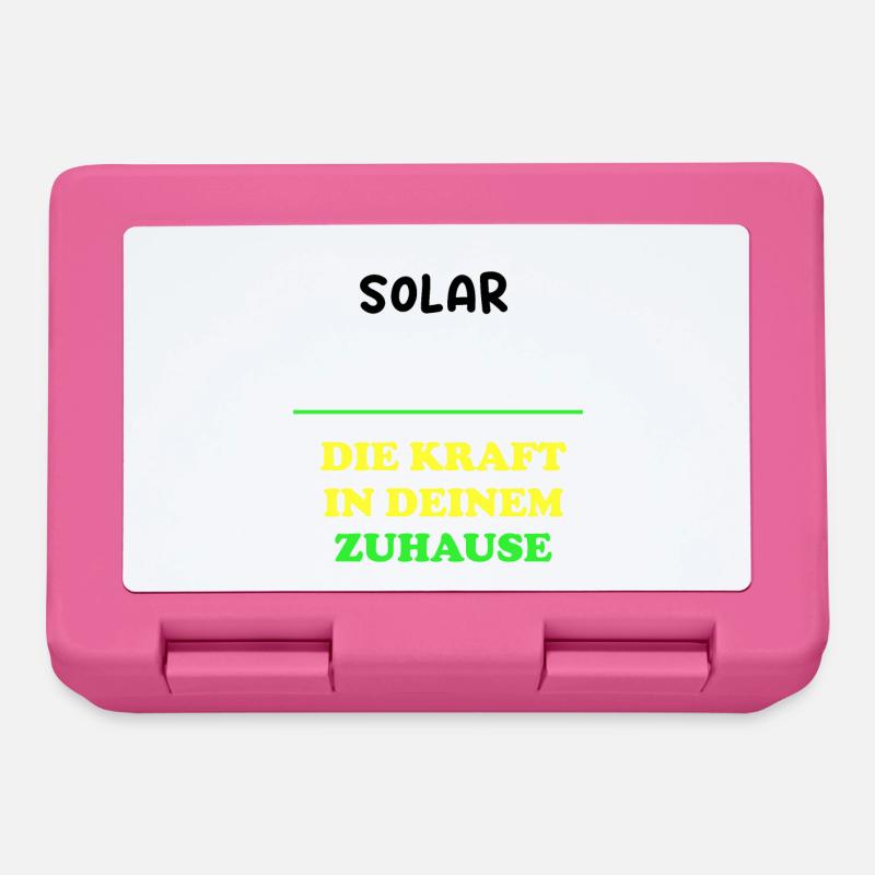 Solar Power Solar Kraft Eigenheim Hausbesitzer - Brotdose - Pink