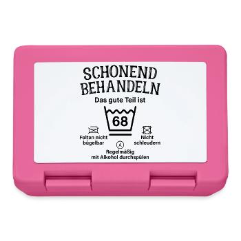 68. Geburtstag Schonend Behandeln 68 Teil Ist 68 - Brotdose - Pink - Vorne
