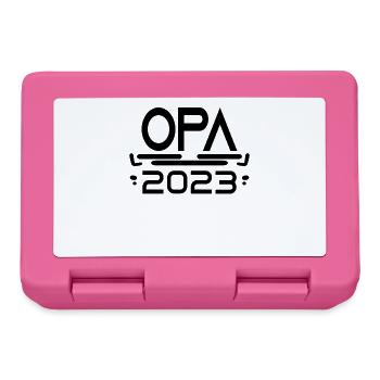 Opa 2023 - Opa werden - Opa Geschenk - Brotdose - Pink - Vorne
