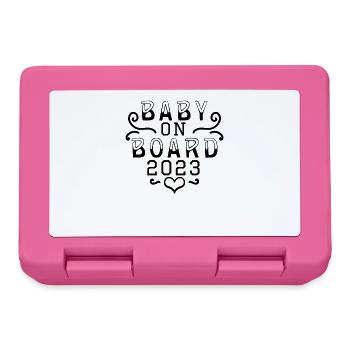 Schwanger 2023 - Brotdose - Pink - Vorne