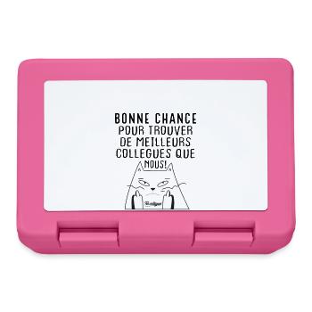 Bonne Chance Pour Trouver De Meilleurs Collègues - Boîte à goûter - rose - Devant