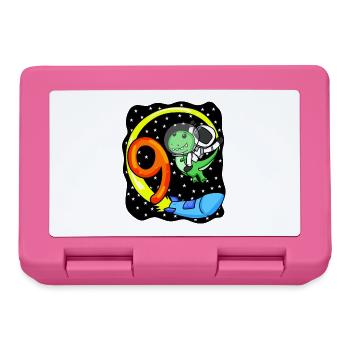 9 Birthday Boy Astronaut - Nine Years - Lunchbox - pink - Front