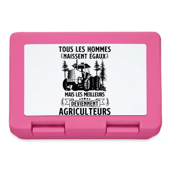 Humour agriculteur 1 - Boîte à goûter - rose - Devant