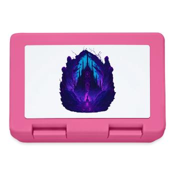 Neon Gothic Church Gothic Architecture - Lunchbox - pink - Front