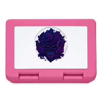 Neon Rosen Schädel EDM - Brotdose - Pink - Vorne