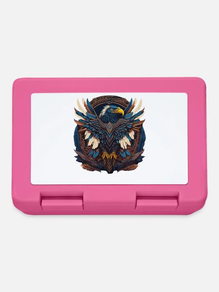 Native American Adler Indianer Falke Tier - Brotdose - Pink