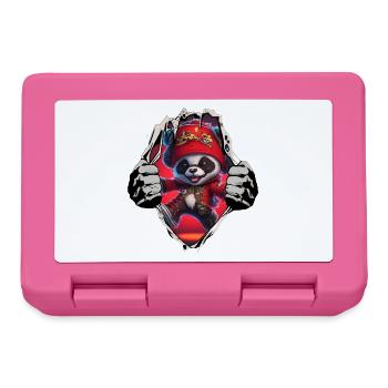 Panda pirate sous la chemise - Boîte à goûter - rose - Devant