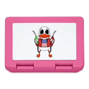 Gas station attendant Duck gas station - Lunchbox - pink - Front