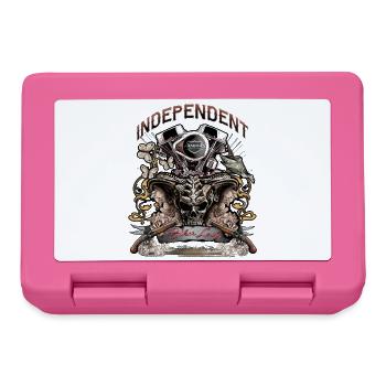 skull demon engine biker tshirt for girls - Lunchbox - pink - Front