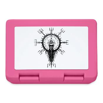 Vegvisir Wotansknoten Wikinger Runen Kompass - Brotdose - Pink - Vorne