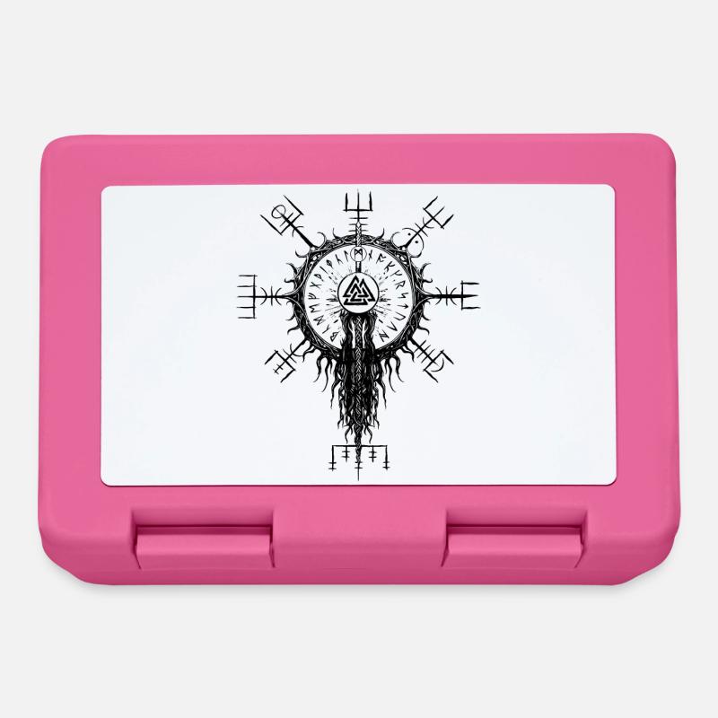 Vegvisir Wotansknoten Wikinger Runen Kompass - Brotdose - Pink