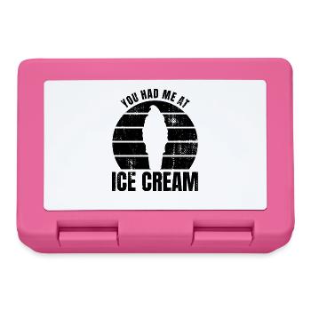 Du hattest mich bei Eiscreme - Brotdose - Pink - Vorne