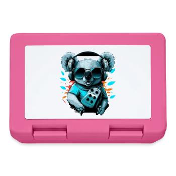Koala bear with Walkman and sunglasses - Lunchbox - pink - Front