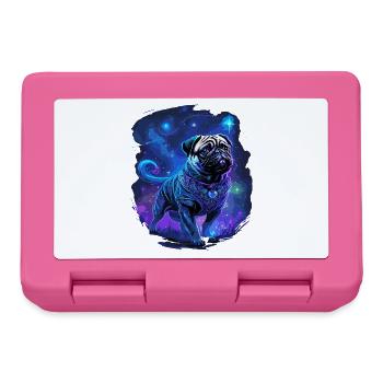 Mystischer Mops Hund - Brotdose - Pink - Vorne