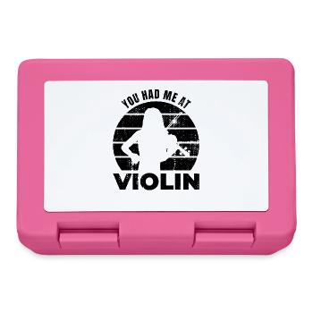 You Had Me At Violin - Lunchbox - pink - Front