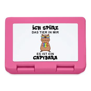 Capybara Wasserschwein - Brotdose - Pink - Vorne