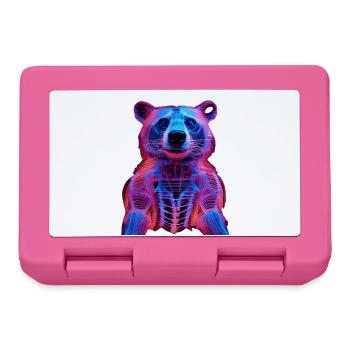 Neon-Hirschkäfer Design - Brotdose - Pink - Vorne
