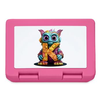 Puppe mit Buchstabe X Alphabet Buchstabe K - Brotdose - Pink - Vorne