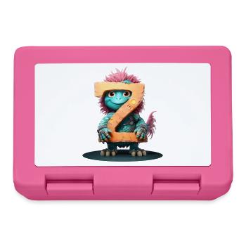 Exotic Chicken with Letter Z - Lunchbox - pink - Front