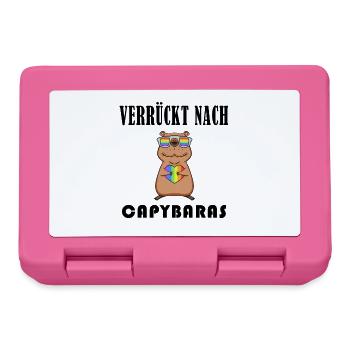 Capybara Wasserschwein Capybaras - Brotdose - Pink - Vorne