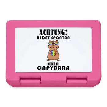 Capybara Wasserschwein Capybaras - Brotdose - Pink - Vorne