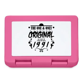 1991 - Baujahr 1991 - Jahrgang 1991 - Brotdose - Pink - Vorne