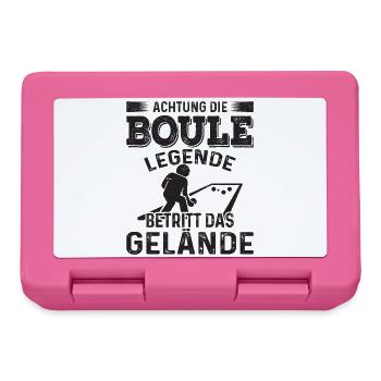 Achtung die Boule Legende betritt das Gelände - Brotdose - Pink - Vorne