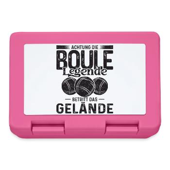 Achtung die Boule Legende betritt das Gelände - Brotdose - Pink - Vorne