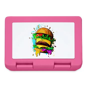 Graffiti Burger Colorful Cheeseburger - Lunchbox - pink - Front