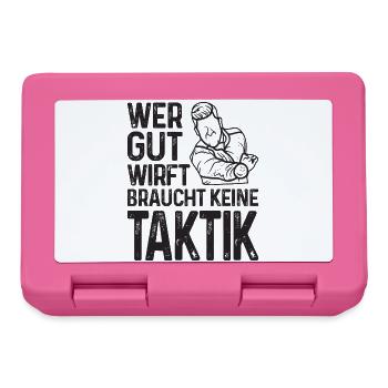 Wer gut legt braucht keine Taktik Bouler Petanque - Brotdose - Pink - Vorne