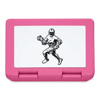 Lacrosse Player Sketch - Lunchbox - pink - Front