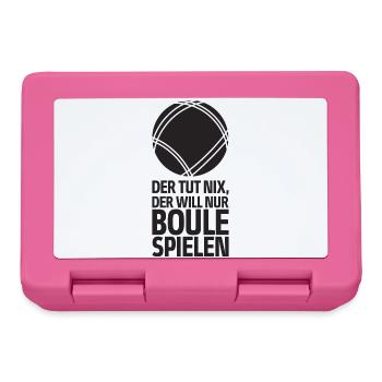 Der tut nix der will nur Boule spielen Petanque - Brotdose - Pink - Vorne