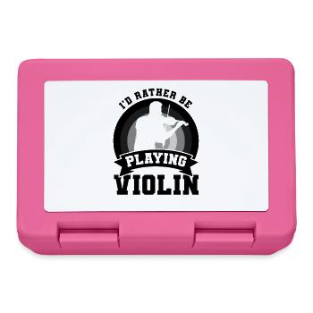 Geigenspieler Spruch - Brotdose - Pink - Vorne