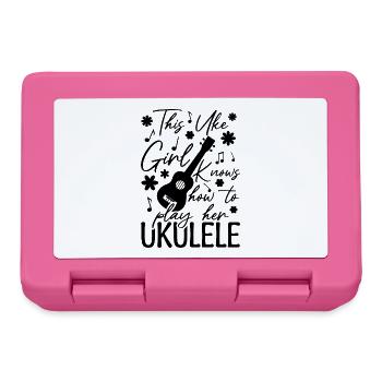 Ukulele Mädchen - Brotdose - Pink - Vorne