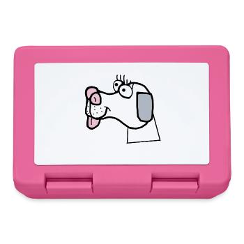 mignon chien chien tête joyeux animaux de compagnie enfants - Boîte à goûter - rose - Devant