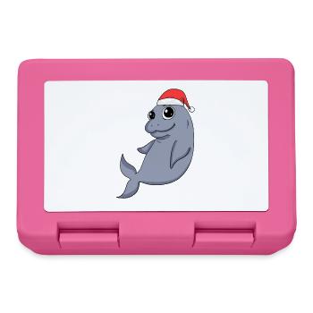 Dugong Noël - Boîte à goûter - rose - Devant