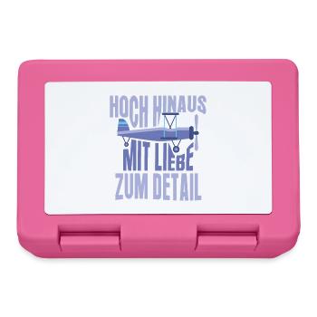 Flugzeug Modellbau Hoch hinaus Liebe zum Detail - Brotdose - Pink - Vorne