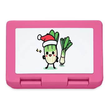 St. Nicholas kawaii leeks - Lunchbox - pink - Front