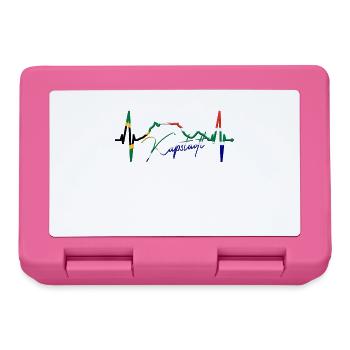 Cape Town Skyline Heartbeat South Africa Table Mountain - Lunchbox - pink - Front
