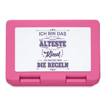 ich bin das älteste Kind ich mache die Regeln - Brotdose - Pink - Vorne