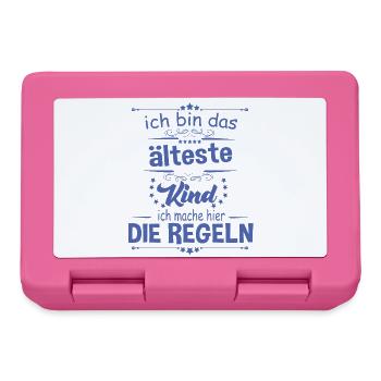 Ich bin das älteste Kind ich mache hier die Regeln - Brotdose - Pink - Vorne